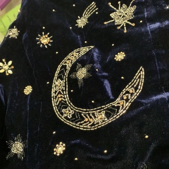 Velvet Moon Celestial Intricate Hand Beaded Blazer - Picture 7 of 15